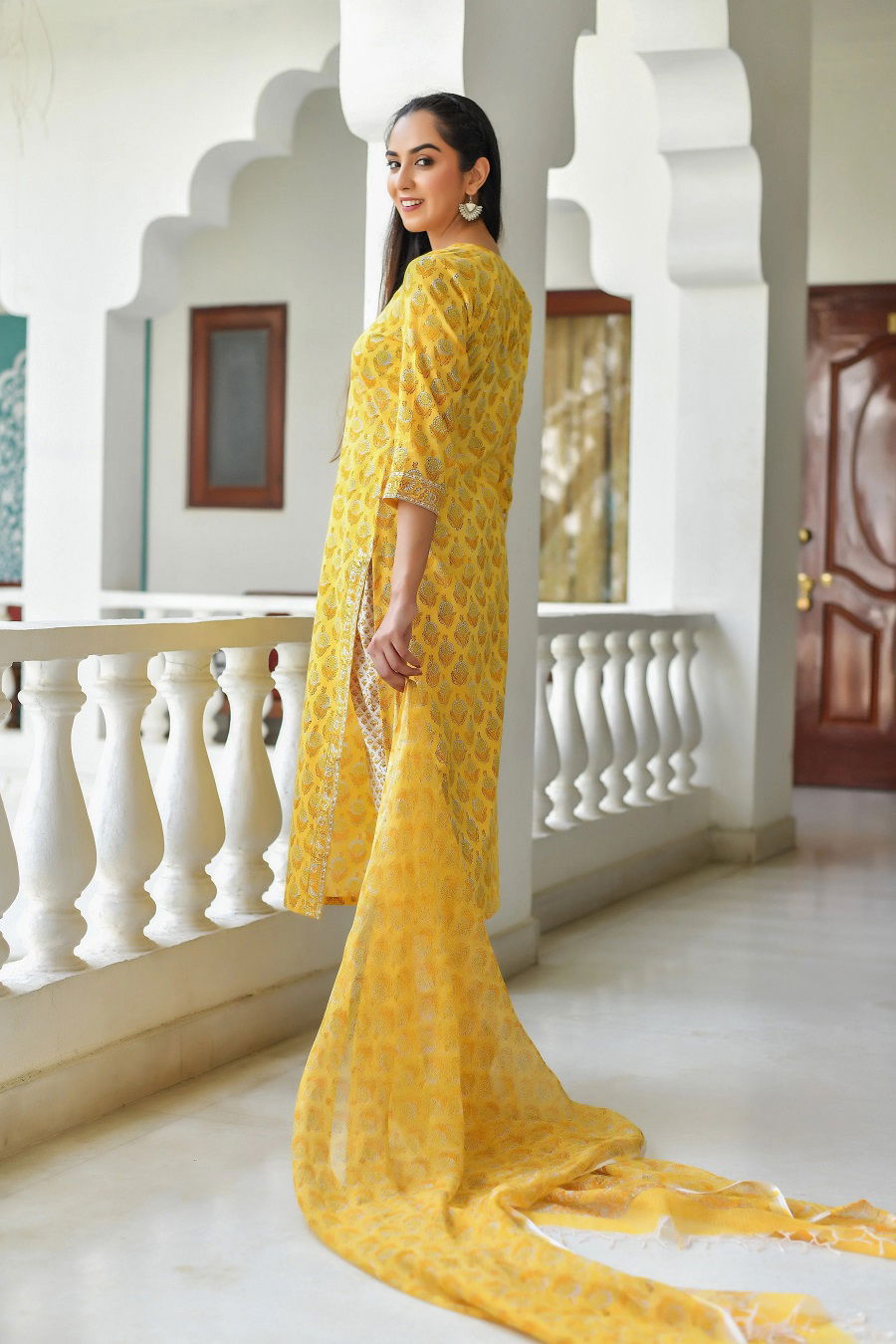 Dhruvi 98 Printed Cotton Kurti Pant With Dupatta Catalog